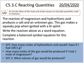 OCR 21st Century B Chemistry Topic C5