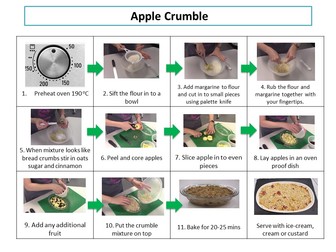 Editable Apple Crumble Picture Recipe