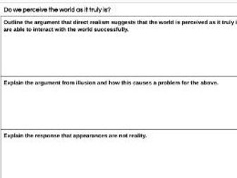 AQA Philosophy: Perception