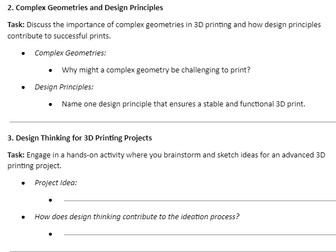 session 5 ages 15-17 advanced 3D modelling