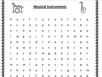 Musical Instruments Worksheet Collection