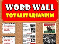Totalitarianism WORD WALL Posters (World History)