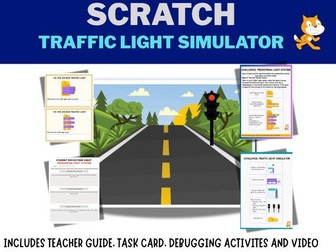 Traffic Light Simulator in Scratch | Coding Project, Lesson Plans, Task Cards