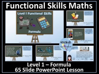 Formulas/Function Machines Powerpoint Lesson - Level 1 Maths Functional Skills
