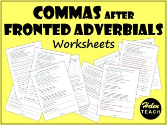 Commas After Fronted Adverbials Worksheets | Differentiated | With Answers
