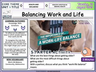 Balancing Work and Life Careers Lesson