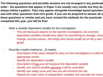 Edexcel IAL Biology Core Practical Exam Revision Guides