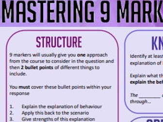 Mastering 9 Marker Mat for BTEC Psych