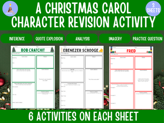 A Christmas Carol Character Revision
