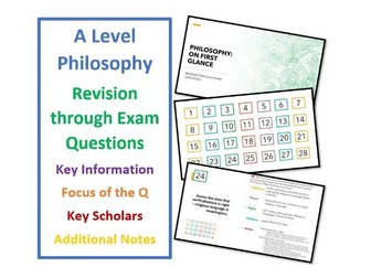 A Level Philosophy: Exam Revision Through Exam Questions