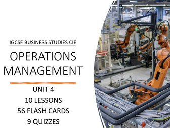 IGCSE Business Studies Unit 4 Operations Management