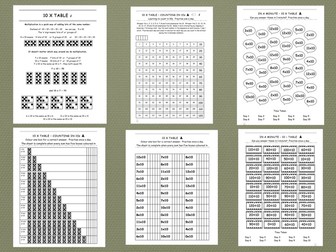 Ten Times Table - Comprehensive Workbook