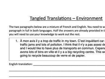 Tangled Translation - the environment