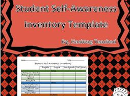 Student Self Awareness Inventory Template