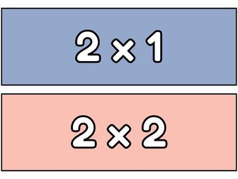 2 times table flashcards