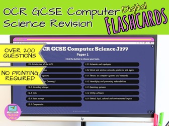 OCR GCSE Computer Science J277 revision flashcards