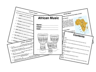 African Music (Cover Work Booklet)