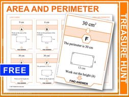 Area and Perimeter (Treasure Hunt)