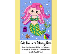 Cute Creatures Coloring Book - Printable PDF Book