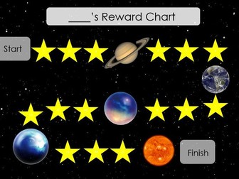 Daily Reward Chart - Space Theme