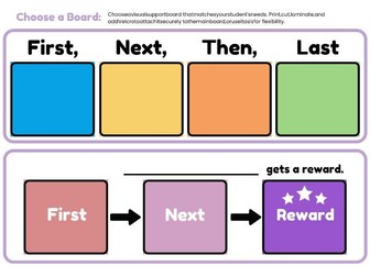 Now and Next Board with visuals for SEND children