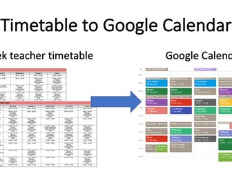 Sync Timetable to Calendar