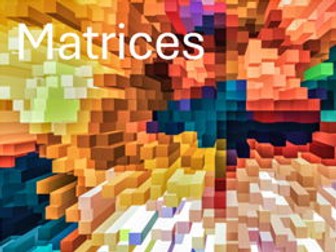 130 slide Powerpoint Advanced Higher Mathematics Matrices