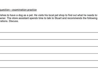 6 mark question - being a new dog owner