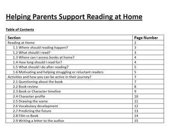 Helping Students Reading at Home