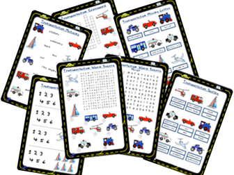 Transportation Worksheets | Word Search, Crossword, Matching and more