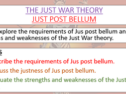 strengths and weaknesses of the just war theory