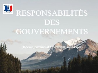 Les responsabilités des gouvernements