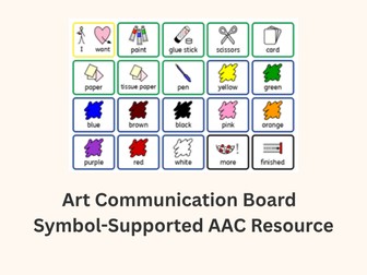 Art Communication Board | Symbol-Supported AAC Resource