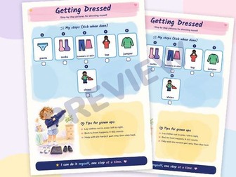 Getting Dressed: Visual Steps Poster for Independence