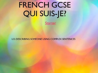 French GCSE Description of people Studio Edexcel