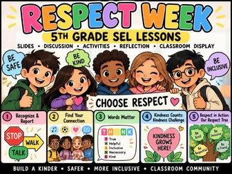 Respect Week Activities for SEL Lessons