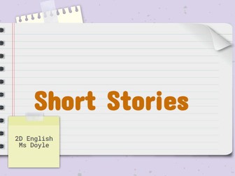 2nd Year English-Short Stories Powerpoint