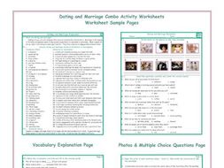 Dating and Marriage Combo Activity Worksheets