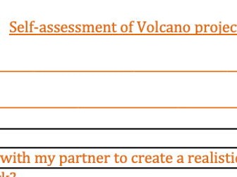 Self / Peer Assessment of Volcano project