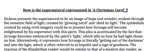 how is the supernatural presented in a christmas carol essay