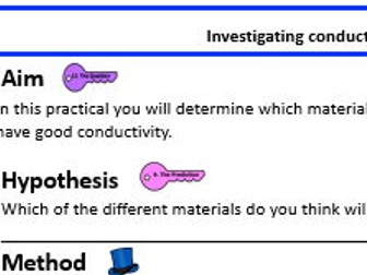 KS3 Investigating conductivity and resistivity Write-up