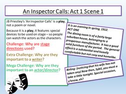 An Inspector Calls Act 1 | Teaching Resources