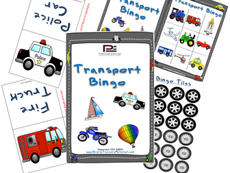 Transportation/Vehicles BINGO | Fun Game