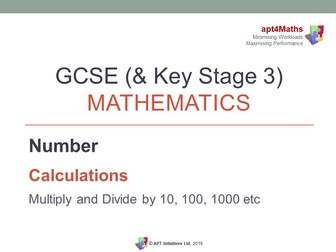 apt4Maths: PowerPoint (Lesson 3 of 13) on Calculations - MULTIPLY and DIVIDE by POWERS OF TEN