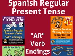 BUNDLE Spanish Regular Present "AR" Verbs. Verbos Regulares en Español