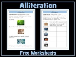 Alliteration Worksheet | Teaching Resources