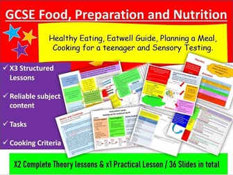 Healthy Eating, Planning and Cooking a Meal & Sensory Testing