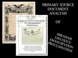 Analyzing Primary Source Documents: The Emancipation Proclamation