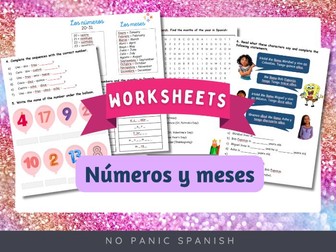 Worksheet | Numbers and Months | Spanish