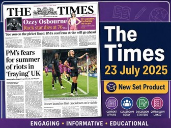 WJEC/Eduqas Media Studies: The Times Newspaper Teaching Booklet | 2028 Assessment
